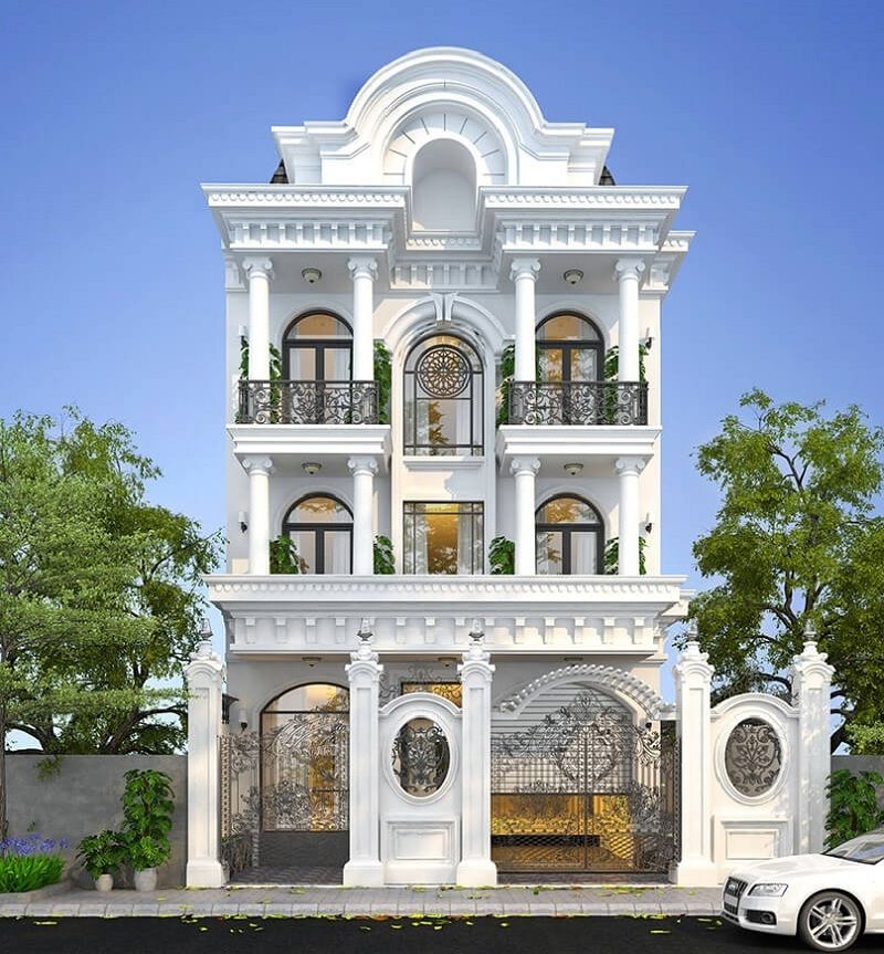 thiết kế nhà đẹp phong cách châu âu