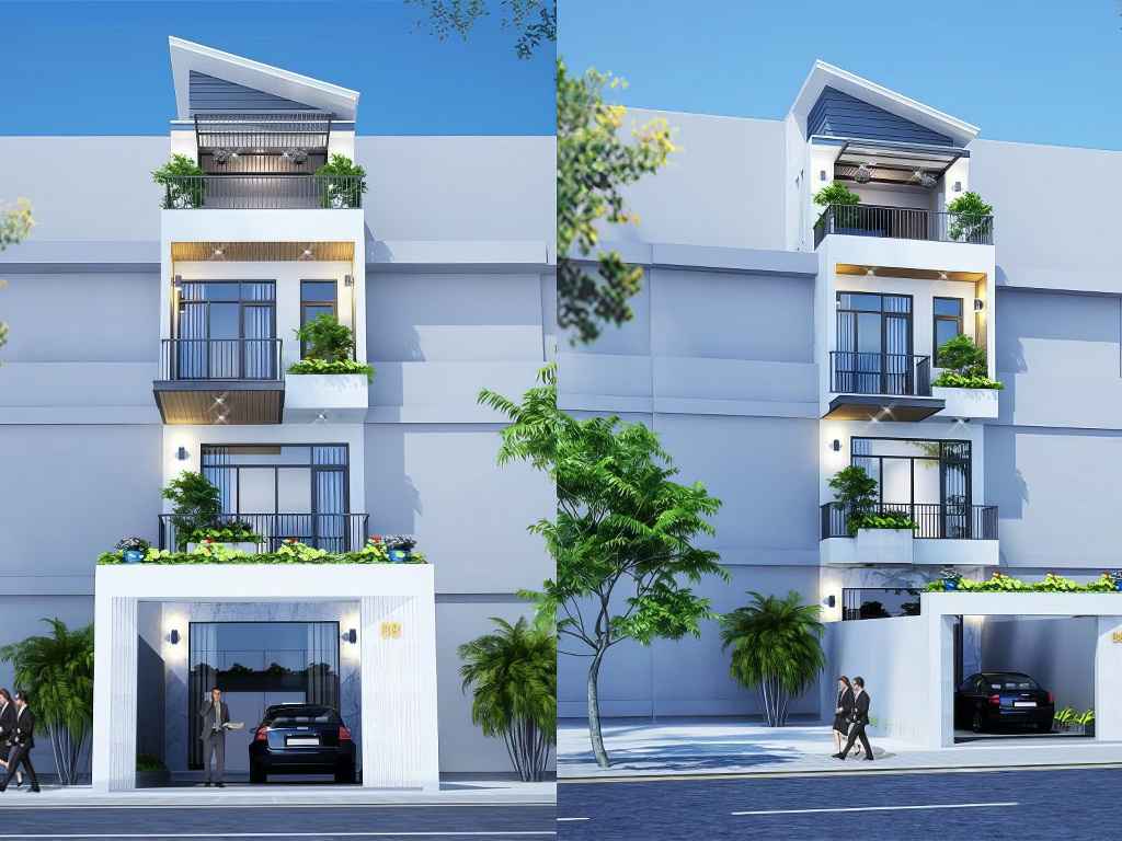 thiết kế nhà đẹp 4 tầng