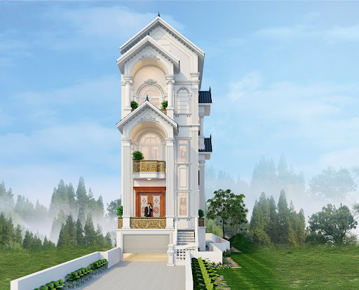 thiết kế nhà đẹp 4 tầng