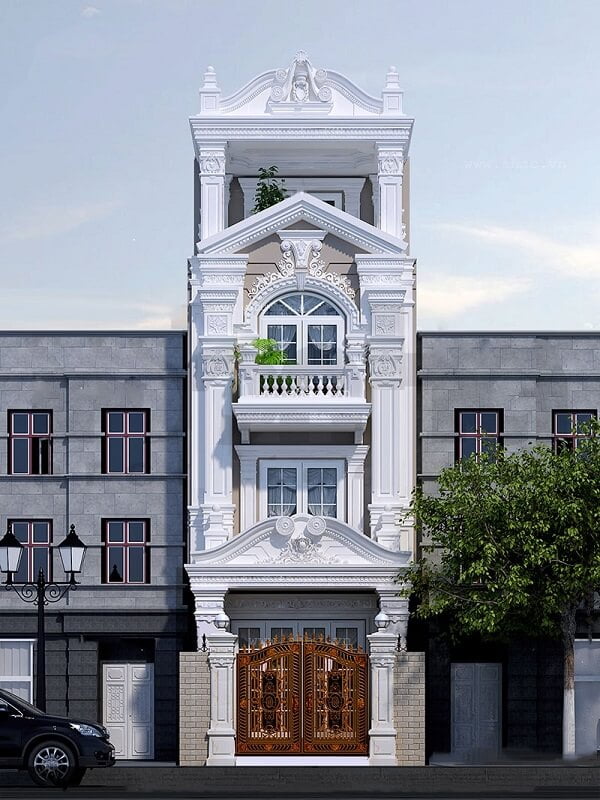 thiết kế nhà đẹp 4 tầng