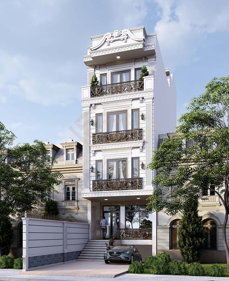 thiết kế nhà đẹp 4 tầng
