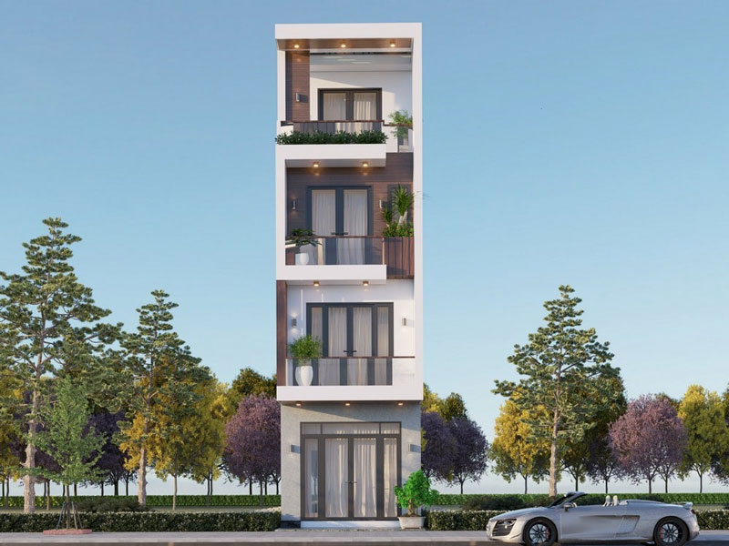 thiết kế nhà đẹp 4 tầng