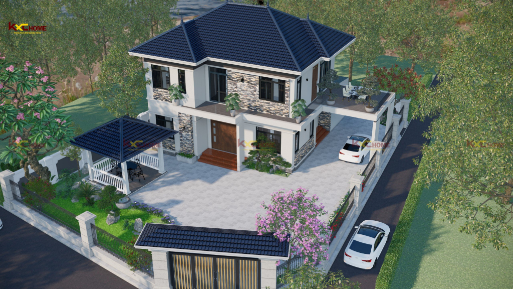 nhà 2 tầng mái Nhật