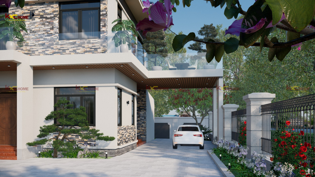 nhà 2 tầng mái Nhật