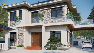 nhà 2 tầng mái Nhật