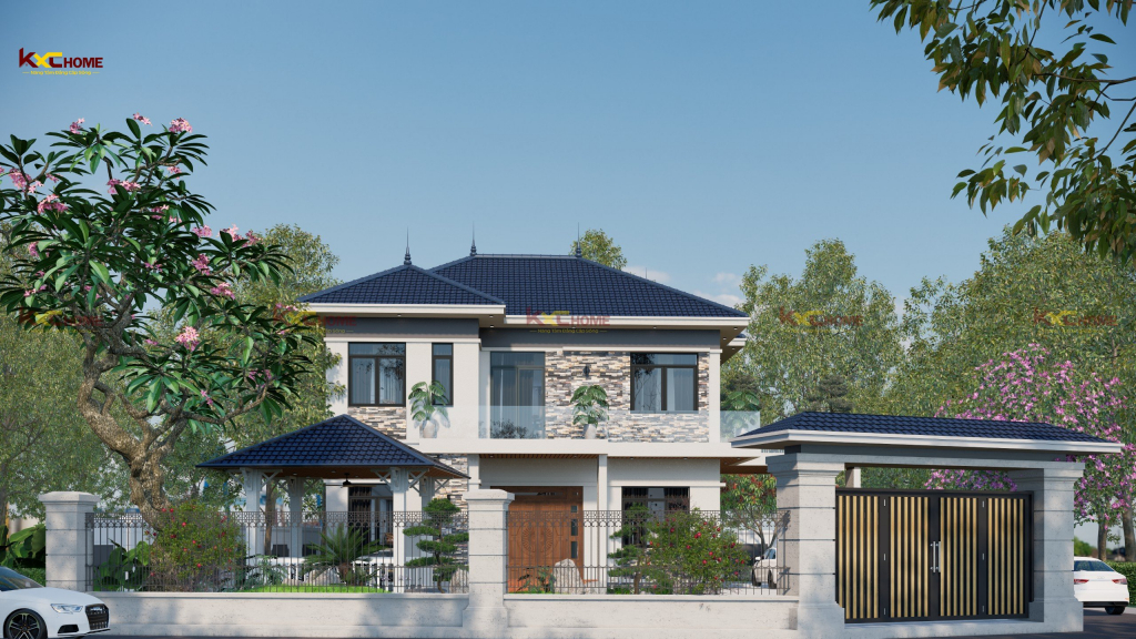 nhà 2 tầng mái Nhật