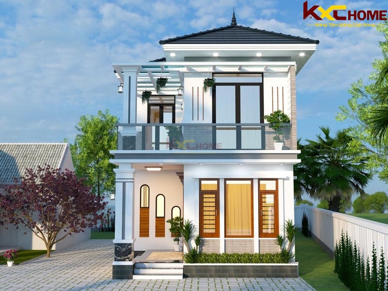Nhà biệt thự 2 tầng hiện đại mái Nhật