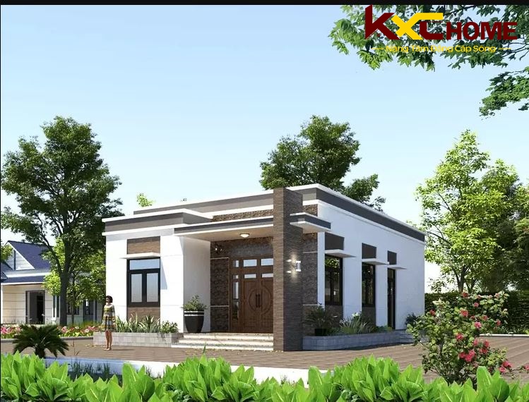 Mẫu nhà cấp 4  mái bằng