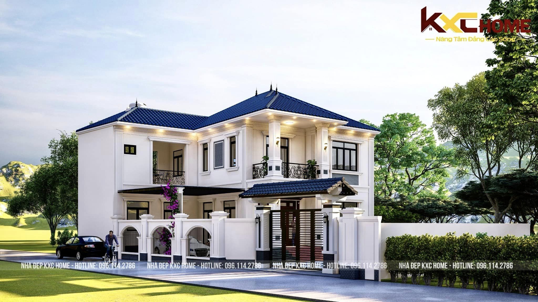 Thiết kế biệt thự chữ L Bắc Giang