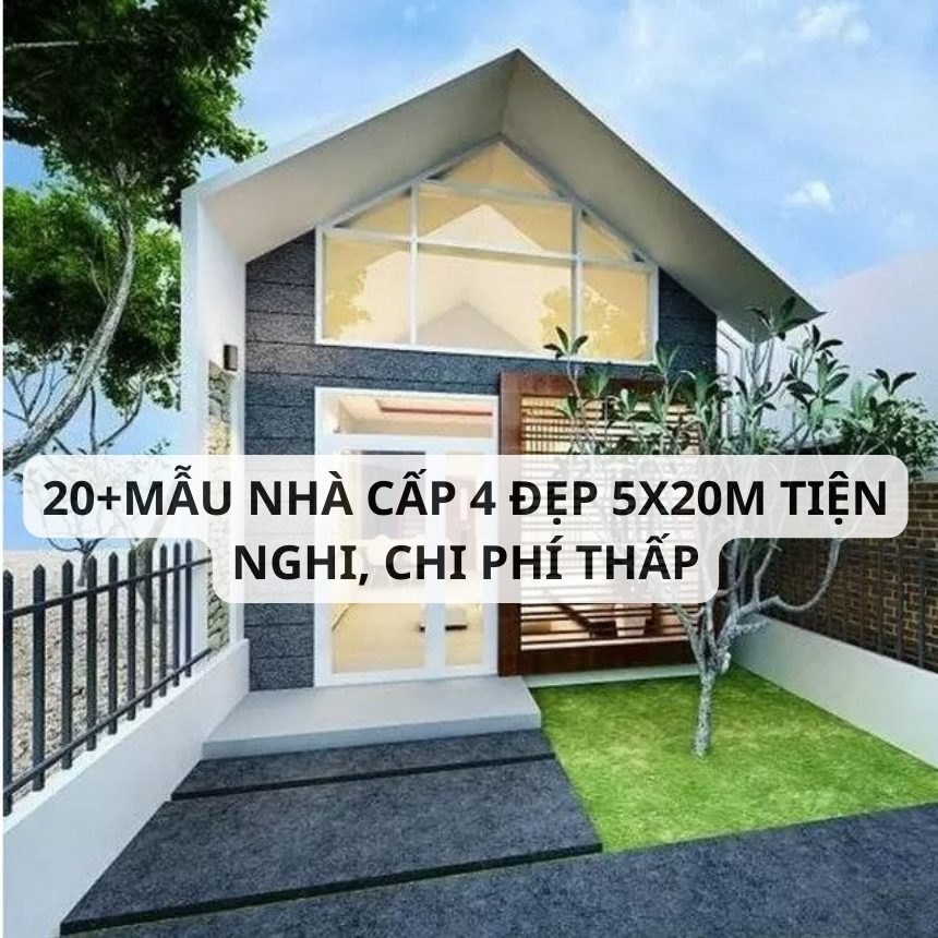 20+ Mẫu Nhà Cấp 4 Đẹp 5x20m Hiện Đại, Tiện Nghi - NHÀ ĐẸP KXC HOME