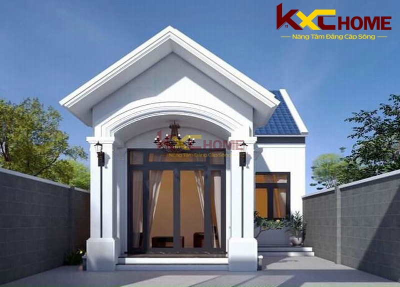 Thêm một mẫu nhà cấp 4 đẹp với mái vòm nhẹ nhàng nhưng ấn tượng