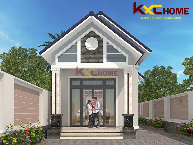 Kiến trúc hiện đại cân đối làm nổi bật sự trẻ trung của phong cách hiện đại mẫu nhà cấp 4 đẹp
