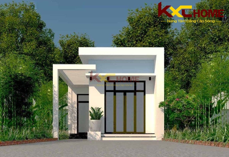 Bên cạnh mẫu nhà với mái Thái, mái Nhật thì mái bằng cũng là một lựa chọn để tối giản chi phí