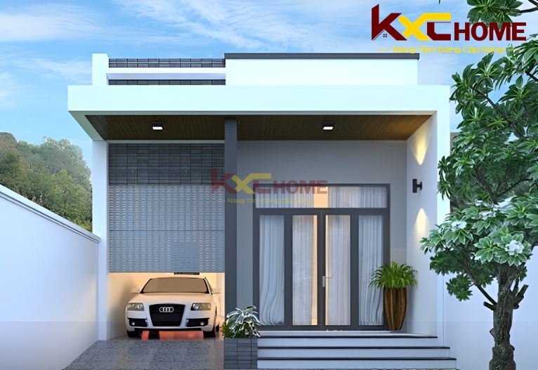Hiện nay có khá nhiều thiết kế với mái bằng cho các mẫu nhà cấp 4 song vẫn giữ được nét đẹp hiện đại