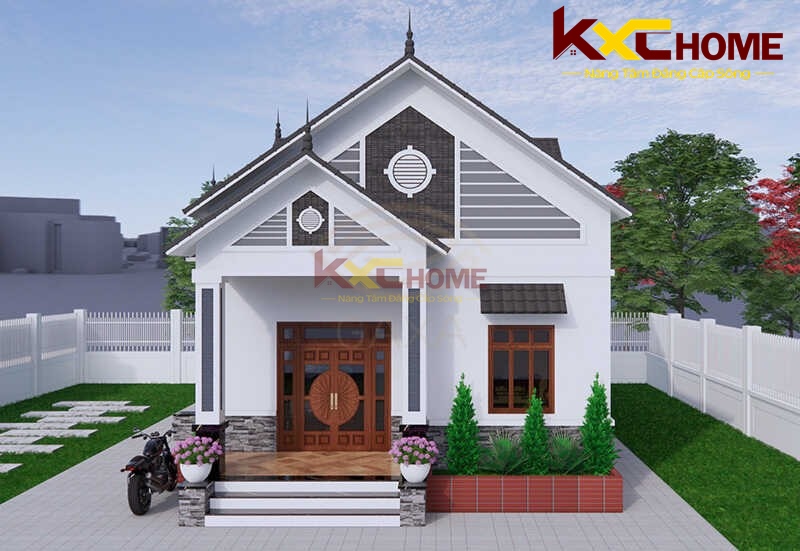Mẫu nhà cấp 4 nông thôn mái Thái đẹp 3 phòng ngủ