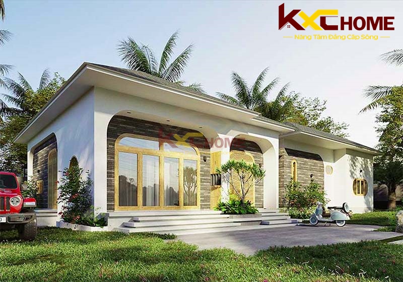 Nhà cấp 4 nông thôn phong cách hiện đại trẻ trung