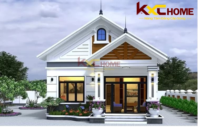 Nhà cấp 4 đẹp đơn giản với hệ mái Thái và phong cách hiện đại thanh lịch