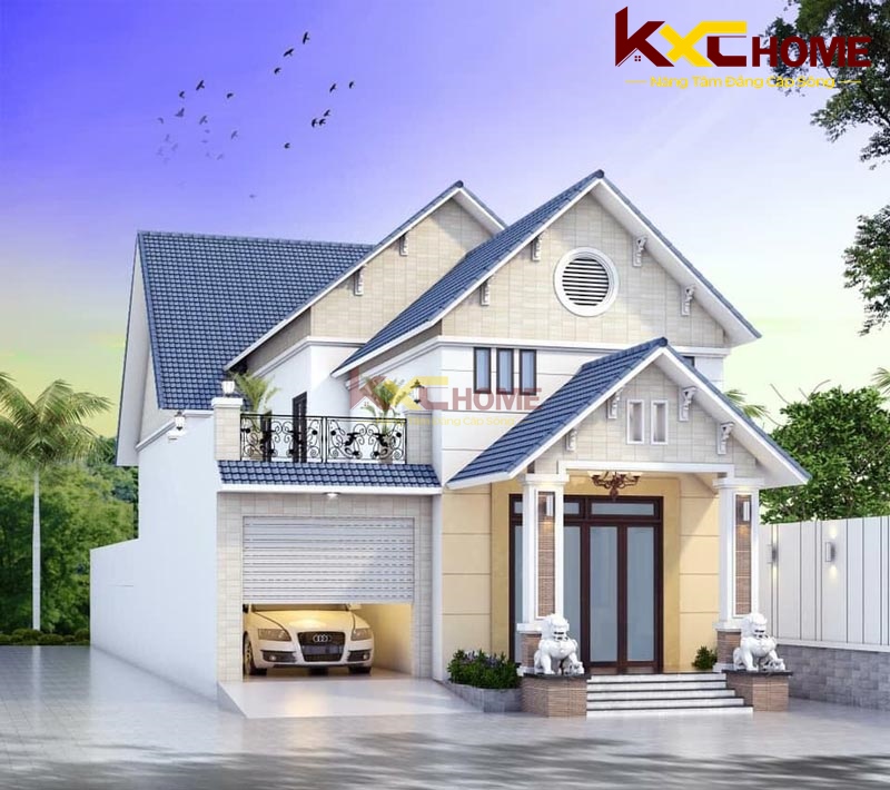 Công trình nhà cấp 4 ấn tượng hơn với ban công ở tầng lửng