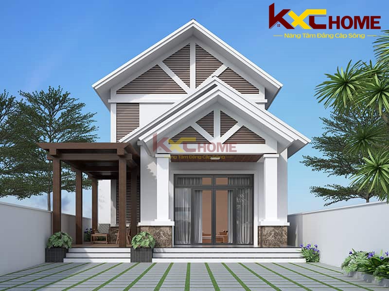 Sự xuất hiện của gác lửng làm cho ngôi nhà có kiến trúc độc đáo