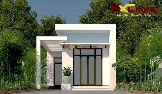 Nhà vườn phong cách hiện đại mái bằng 