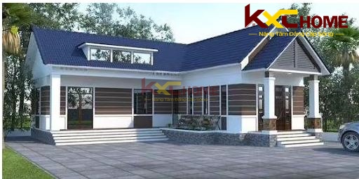 Nhà cấp 4 hiện đại với kiểu chữ L