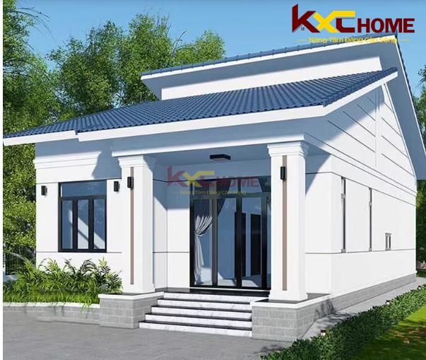 Sử dụng mái lệch cho nhà vườn phong cách hiện đại để làm mát ngôi nhà và tạo cảm giác rộng rãi