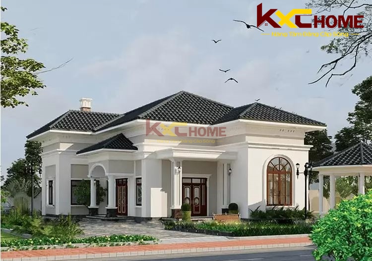 Kiến trúc tân cổ nhẹ nhàng cho nhà cấp 4 mái nhật thêm đẳng cấp 