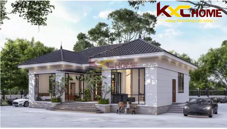 Với diện tích khu đất lớn hơn một chút CDT có thể cân nhắc mẫu nhà mái Nhậtnafy