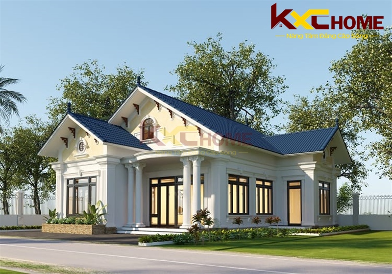 Xu hướng sử dụng gam màu trắng hoặc trung tính cho các ngôi nhà cấp 4 mái Thái ngày càng được ưa chuộng