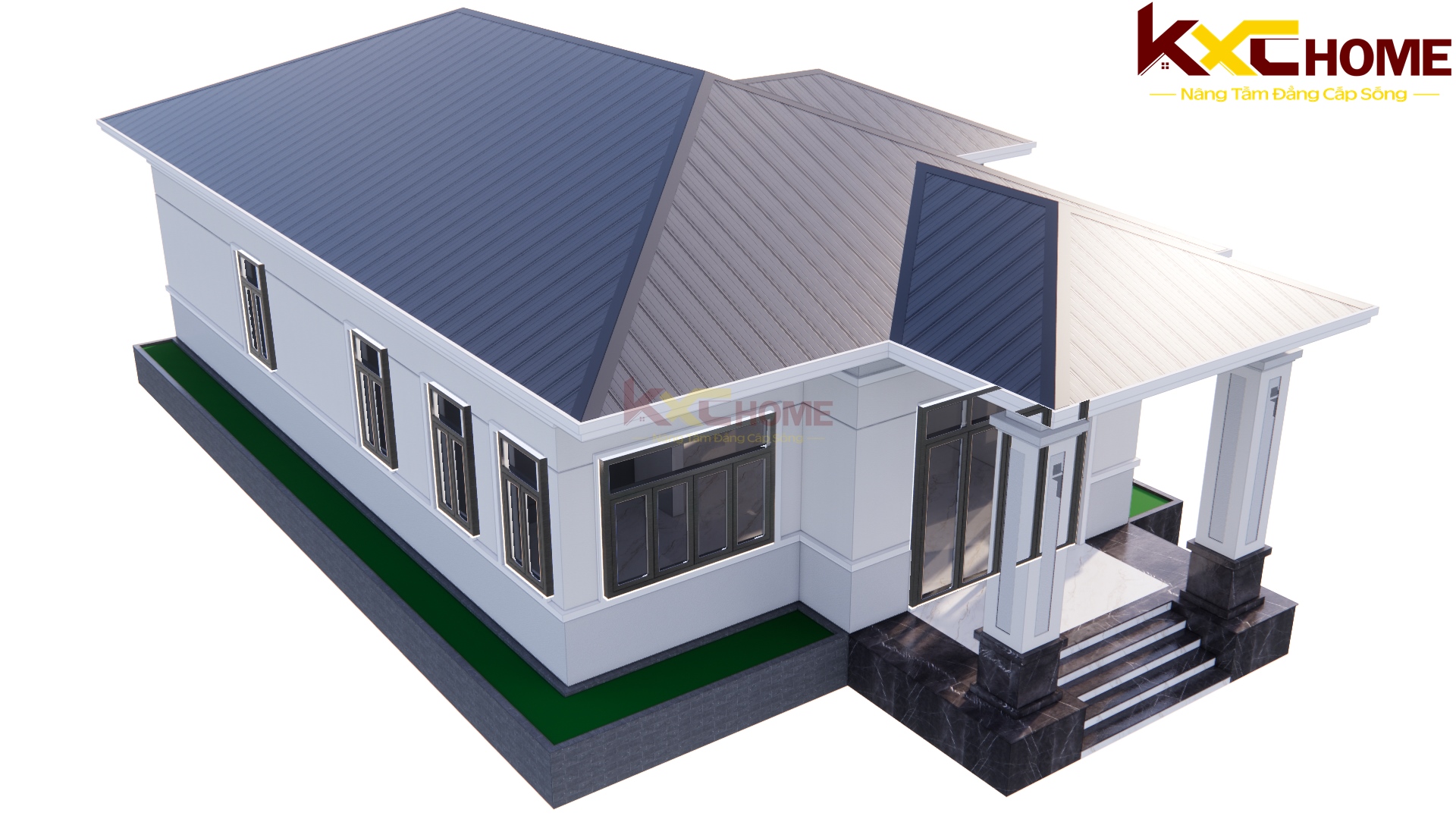 Nhà cấp 4 nông thôn đơn giản mái Nhật