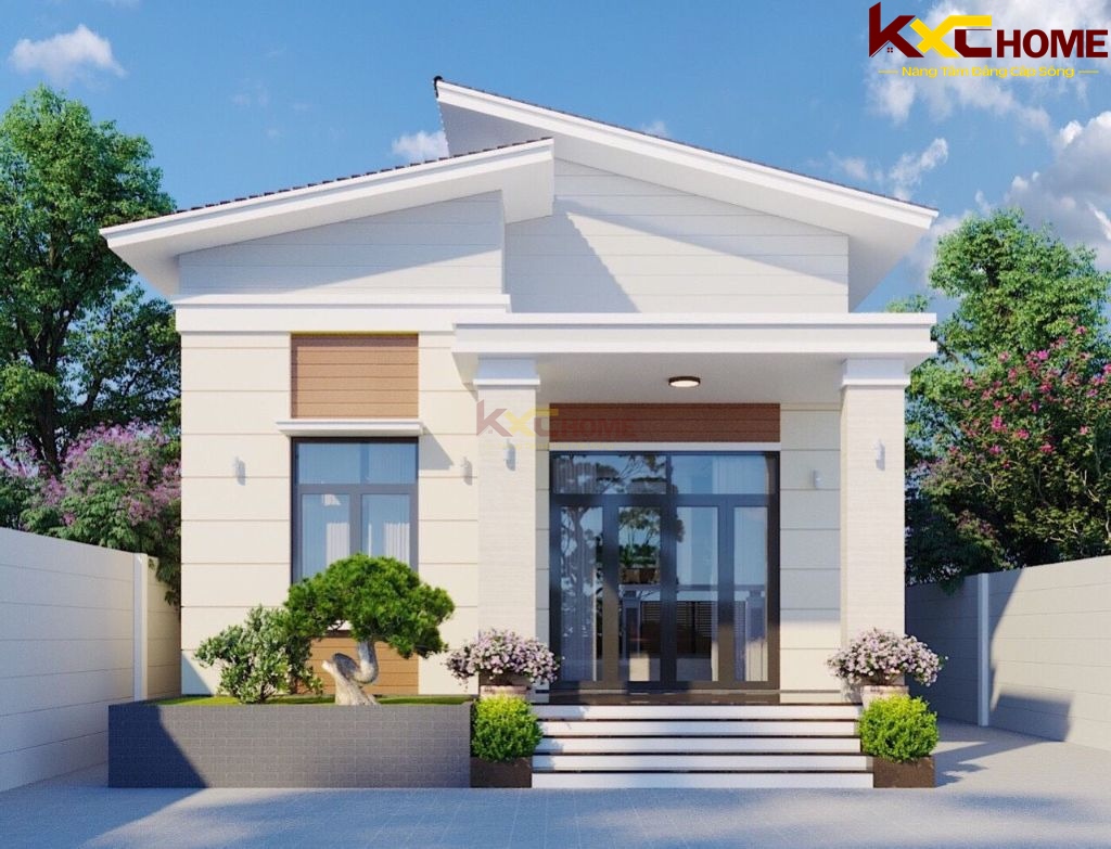 Mẫu nhà cấp 4 đẹp 5x10 mái lệch