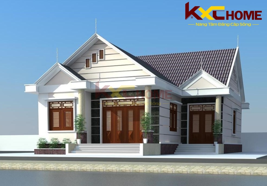 Nhà cấp 4 nông thôn mái Thái 4 phòng ngủ