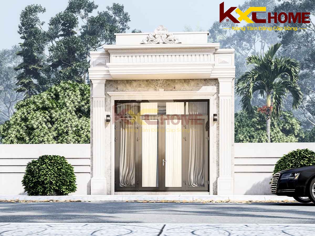 Kiến trúc tân cổ cho mẫu nhà cấp 4 nông thôn đơn giản mái bằng