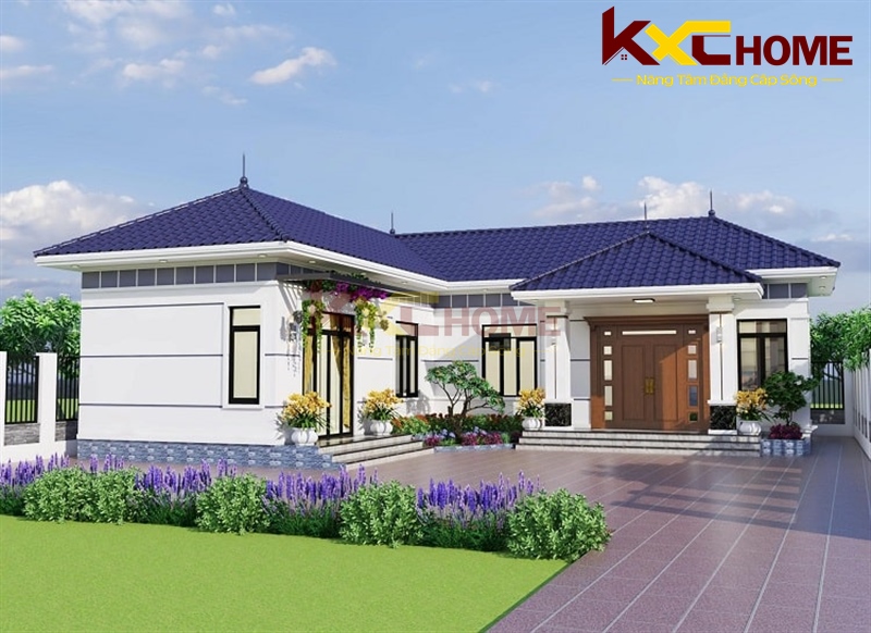 Mẫu nhà vườn chữ L ấm cúng, tiện nghi