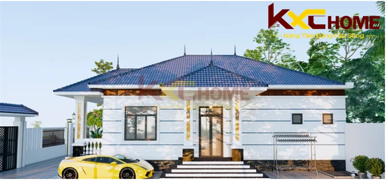 2 Sảnh được tạo ra ngôi nhà cấp 4 đẹp dù nhìn từ mọi hướng