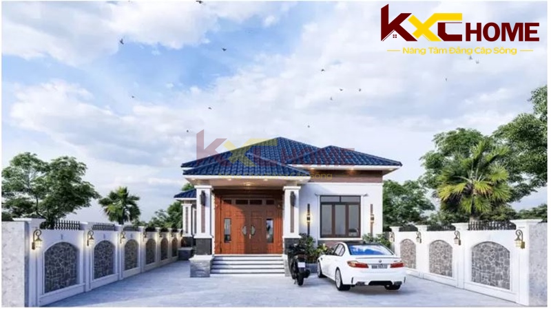 Mặt tiền 7,5m cho mẫu nhà vườn mái Nhật hiện đại tài chính dưới 1 tỷ