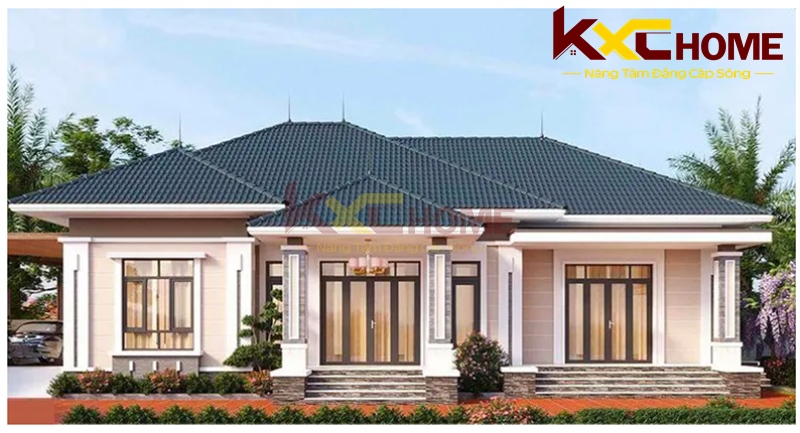 Nhà cấp 4 mái Nhật 3 phòng ngủ mặt tiền 10m